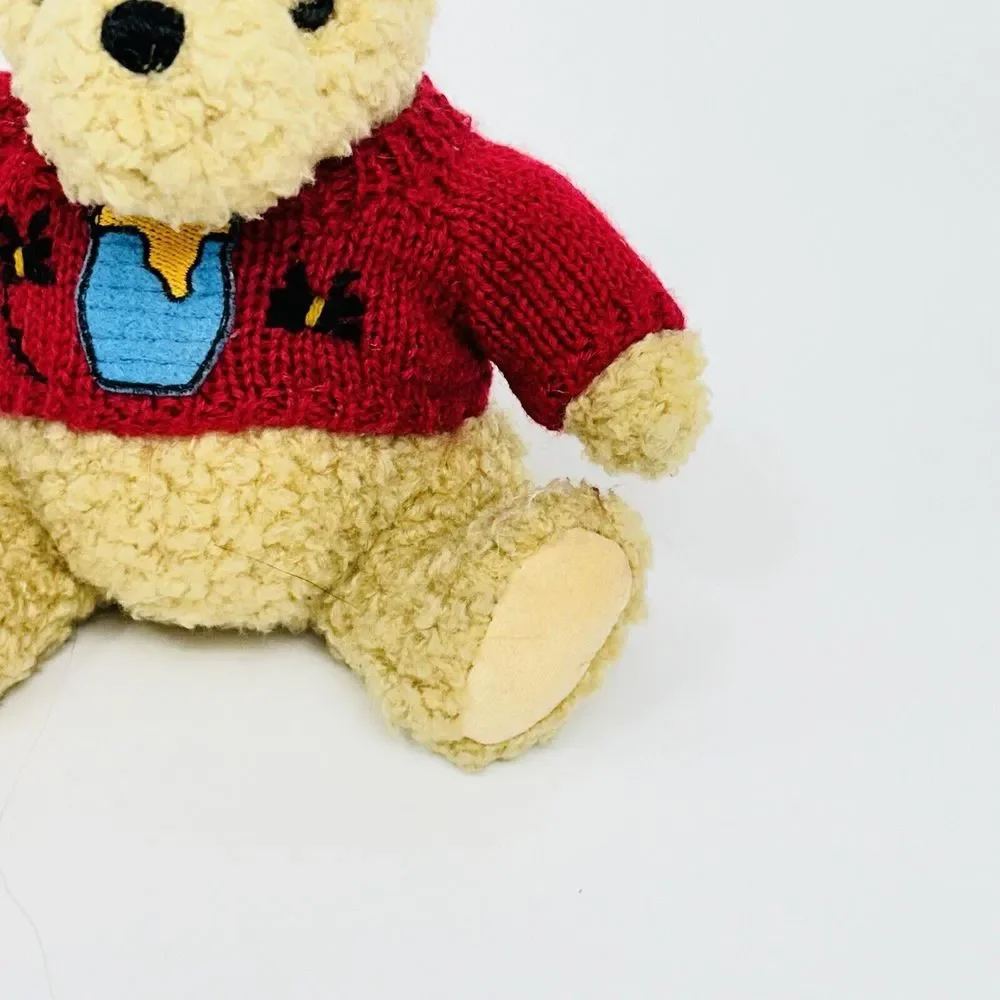 Vintage Disney Pooh Plush GUND Embroidered Honey Jar Stuffie‎ Toy